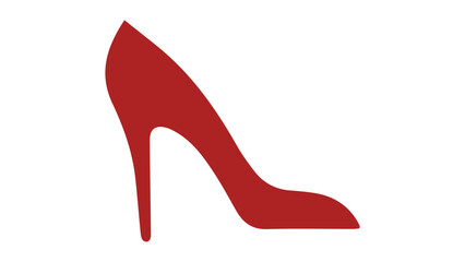 red high heel shoes in vector
