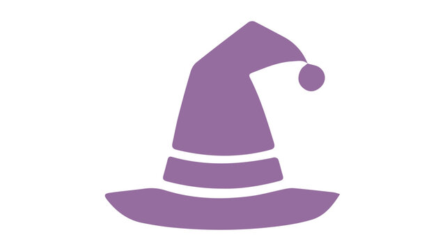 Simple Purple Wizard Hat Illustration 