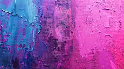 Abstract textured background with pink and blue paint splashes.