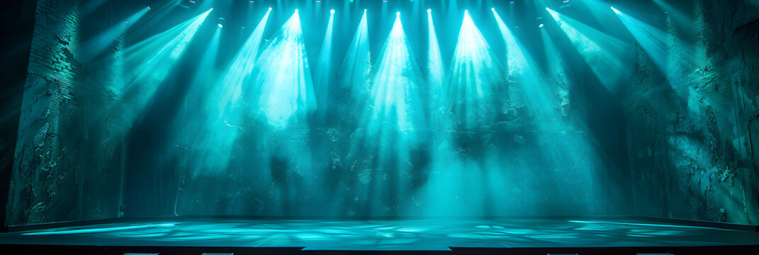 Modern dance stage light background with spotlight ,
Dark street night smog and smoke neon light

