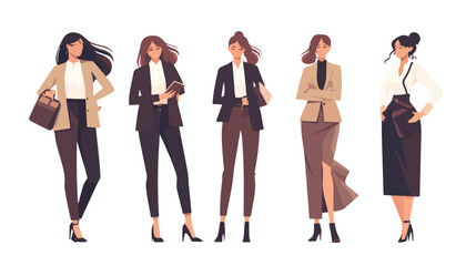 Fototapeta na wymiar Dressing code for business women and female employee