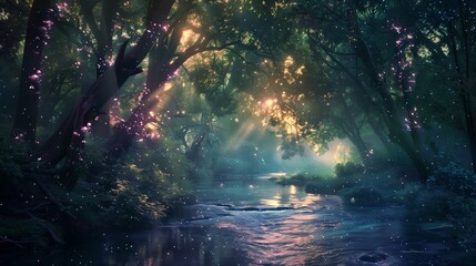 Underneath a canopy of twinkling stars, on Mother's Day, a spectral river winds its way through the heart of a mystical forest 