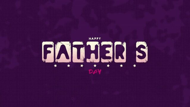 A simple yet eye-catching design for Fathers Day, featuring distressed white lettering against a purple backdrop. A meaningful and stylish way to celebrate