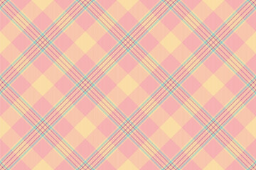 Daisy texture textile vector, idea check background seamless. Filigree pattern fabric tartan plaid in light and red colors.