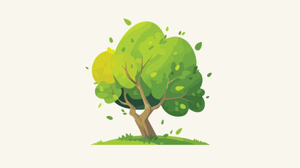 Family tree symbol icon logo design template flat vector