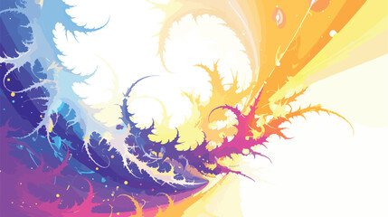 Fantasy chaotic colorful fractal pattern - obrazy, fototapety, plakaty