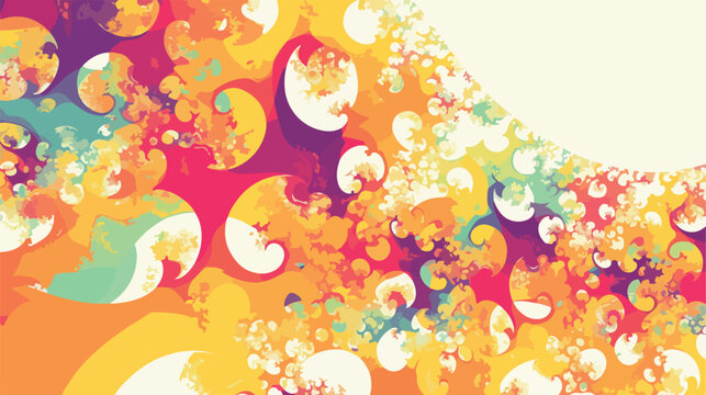 Fantasy chaotic colorful fractal pattern