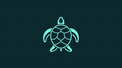 A stylized neon-green turtle icon on a dark background.