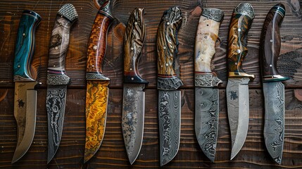 top unique knifes in my collection - obrazy, fototapety, plakaty