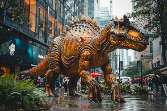 Dinosaur in the city