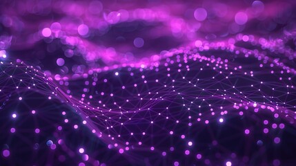 A captivating display of a digital synapse network, with a flowing purple landscape that emulates the intricate workings of neural pathways and artificial intelligence