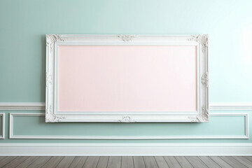 Imagine the most perfect blank frame on a soft color wall, poised for your unique artistic...