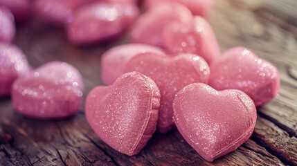 Obraz premium Valentine's Day pink hearts,mother's day background ,Valentines day background
