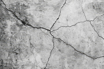 Obraz premium Grunge concrete cement wall with crack in industrial building, great for your design and texture background.