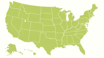 Foto op Plexiglas Helena United States of America map - Concept map © Megan