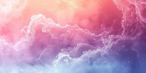 Fototapeta premium Pastel Colored Clouds with Stars in the Sky at Night Total characters 51