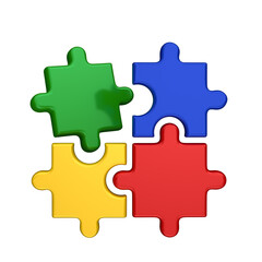 Colorful puzzle as symbol autism awareness
