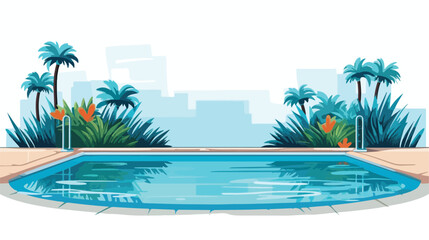 Illustration of a Swimming Pool flat vector