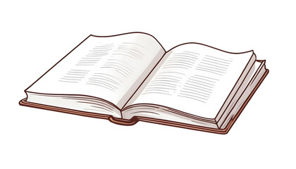 Obraz premium Hand drawn book on isolated transparent background illustration design 