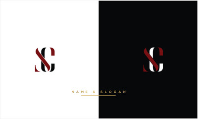 SC, CS, S,C Abstract letters Logo MONOGRAM