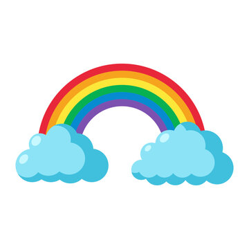 Cute rainbow icon