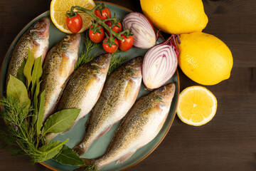 fish and vegetables on a plate