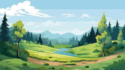 Landscape vector for backgrounds banners websites an