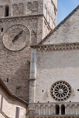 Assisi, historic city of Umbria, Italy: San Rufino church