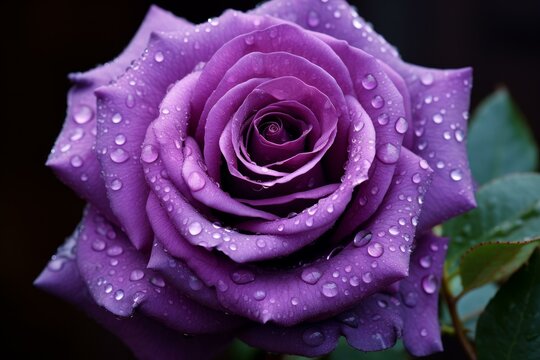 Aromatic Purple rose flower gift. Natural decoration. Generate Ai