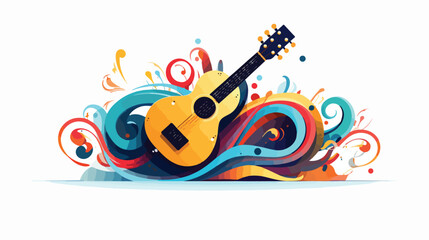 Musical icon design  flat vector isolated on white background