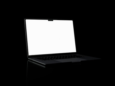 Device Screen mockup. Laptop pro with blank screens for your design. Realistic 3D illustration