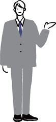 スーツを着た男性のイラスト