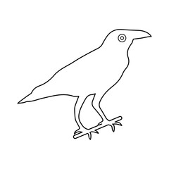 Fototapeta premium Crow, wild, animal line icon. Outline vector.