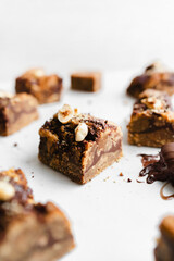 Homemade brownie with hazelnuts