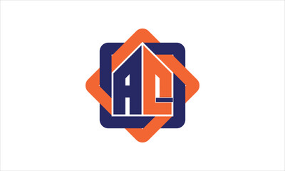 AQ real estate logo design vector template.