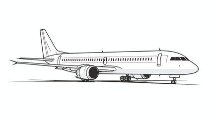 Plane line icon. Vector symbol in trendy flat style