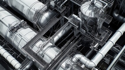 carbon capture and storage facilities, portraying their significance in reducing greenhouse gas emissions through meticulous attention to detail.