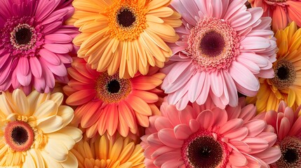 Beautiful gerbera flowers, closeup view