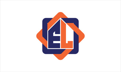 EL real estate logo design vector template.