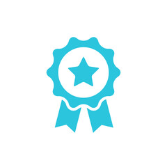 Best quality badge icon isolated on white background. From blue icon set.