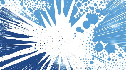 Blue and white background of the Book in comic style pop art superhero. Lightning blast halftone dots. Cartoon - obrazy, fototapety, plakaty