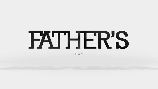 A sleek and modern Father's Day logo featuring black and white text with a bold and readable font. Celebrate dads with this stylish design