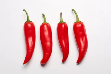 Fotobehang a group of red peppers © Georgeta