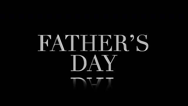 A sleek and modern Fathers Day logo featuring black and white text with a bold and readable font. Celebrate dads with this stylish design