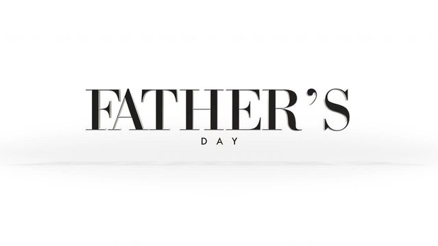A sleek and modern Father's Day logo featuring black and white text with a bold and readable font. Celebrate dads with this stylish design