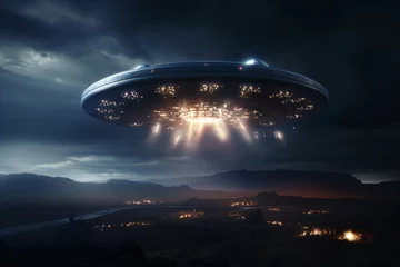 Crédence de cuisine en verre imprimé UFO a ufo in the sky
