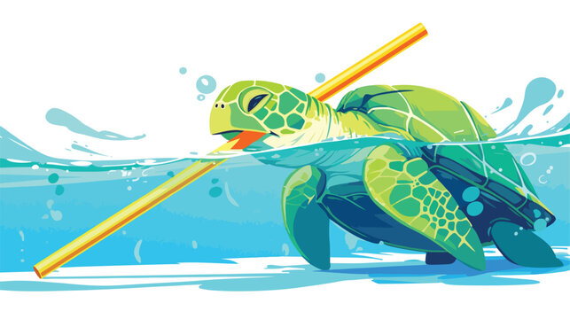 Stop using plastic straws for saving the sea turtles