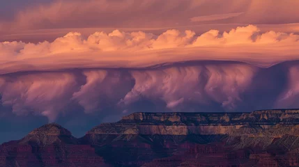 Foto auf Alu-Dibond Dramatic Cloudscape over Grand Canyon at Sunset © PhilipSebastian