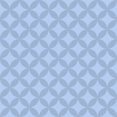 Seamless geometric pattern vector with overlapping circles. Simple classic retro background.