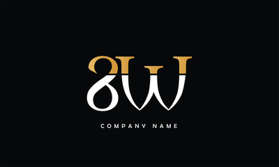 SW, WS, S, W Abstract Letters Logo Monogram